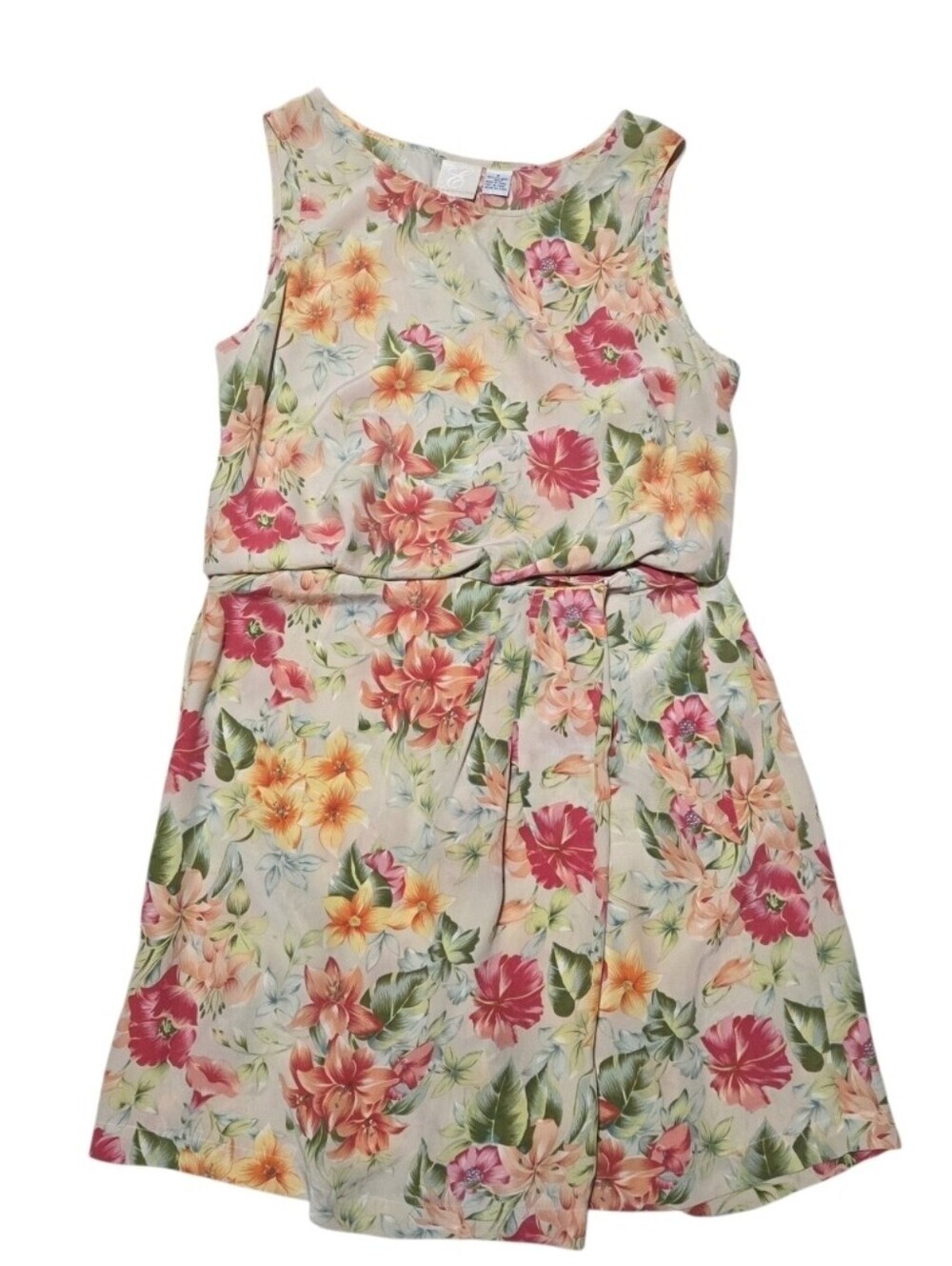 Vintage Emma James Silk Satin Floral Garden Lightweight Skort Set Size 10